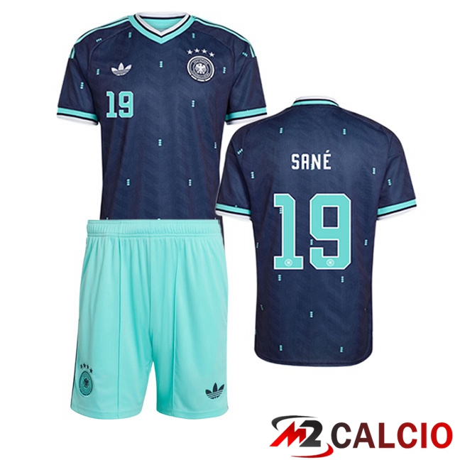 Maglie Calcio Personalizzate,Tute Calcio Squadre,Maglia Nazionale Italiana Calcio | Maglie Calcio Germania (SANÉ 19) Bambino Seconda Blu Reale 2026/2027