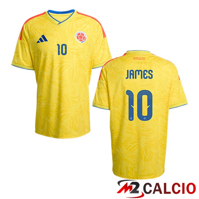 Maglie Calcio Personalizzate,Tute Calcio Squadre,Maglia Nazionale Italiana Calcio | Maglie Calcio Colombia (JAMES 10) Prima Giallo 2026/2027