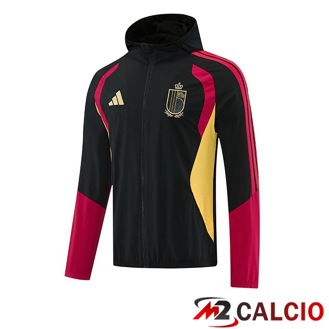 Maglie Calcio Personalizzate,Tute Calcio Squadre,Maglia Nazionale Italiana Calcio | Giacca A Vento Belgio Nero 2026/2027