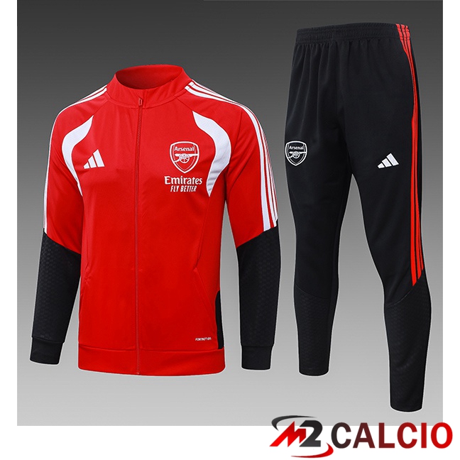 Maglie Calcio Personalizzate,Tute Calcio Squadre,Maglia Nazionale Italiana Calcio | Insieme Tuta Calcio - Giacca Arsenal Bambino Rosso 2026/2027