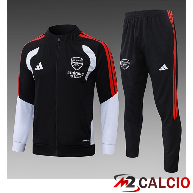 Maglie Calcio Personalizzate,Tute Calcio Squadre,Maglia Nazionale Italiana Calcio | Insieme Tuta Calcio - Giacca Arsenal Bambino Nero 2026/2027