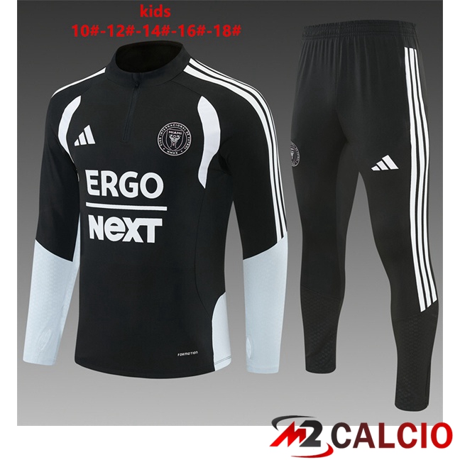 Maglie Calcio Personalizzate,Tute Calcio Squadre,Maglia Nazionale Italiana Calcio | Insieme Tuta Calcio Inter Miami CF Bambino Nero 2026/2027