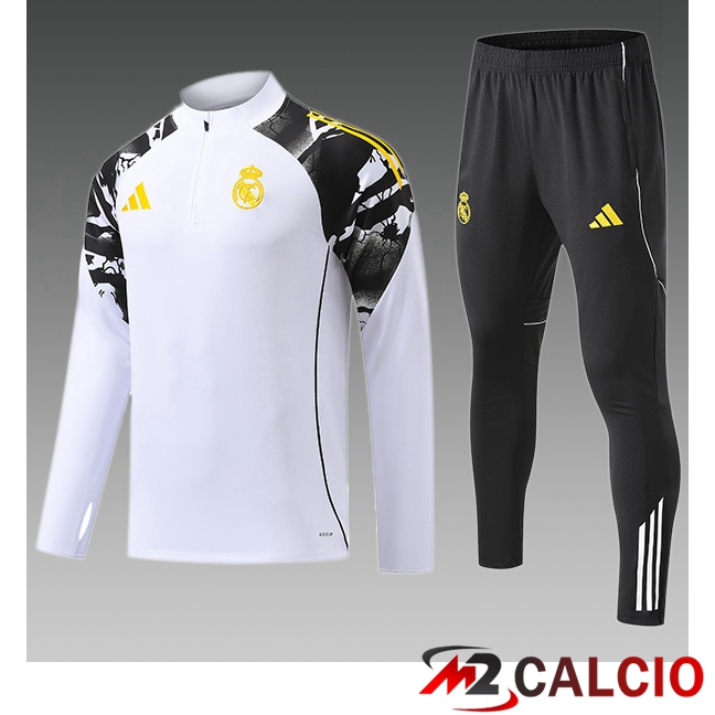 Maglie Calcio Personalizzate,Tute Calcio Squadre,Maglia Nazionale Italiana Calcio | Insieme Tuta Calcio Real Madrid Bambino Bianco 2026/2027