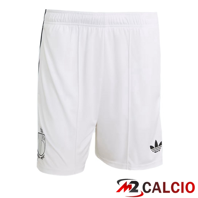 Maglie Calcio Personalizzate,Tute Calcio Squadre,Maglia Nazionale Italiana Calcio | Pantaloncini Calcio Belgio Seconda Bianco 2026/2027