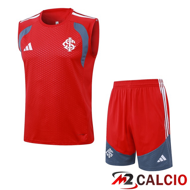 Maglie Calcio Personalizzate,Tute Calcio Squadre,Maglia Nazionale Italiana Calcio | Canotta Allenamento SC Internazionale + Pantaloncini Rosso 2026/2027