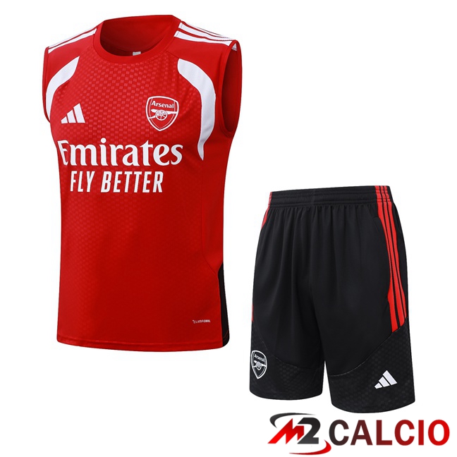 Maglie Calcio Personalizzate,Tute Calcio Squadre,Maglia Nazionale Italiana Calcio | Canotta Allenamento Arsenal + Pantaloncini Rosso 2026/2027