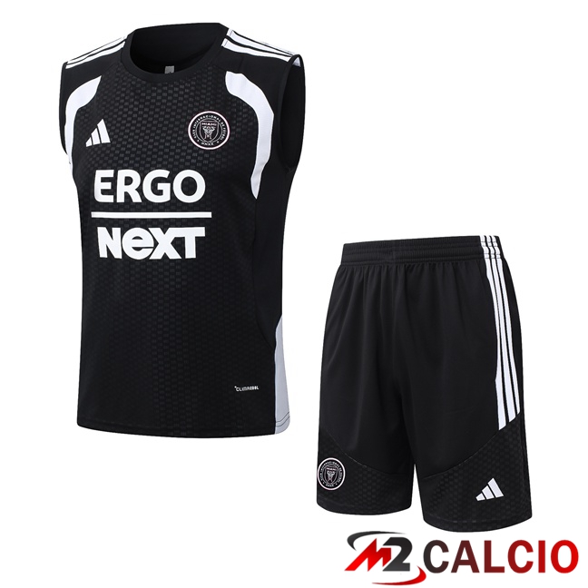 Maglie Calcio Personalizzate,Tute Calcio Squadre,Maglia Nazionale Italiana Calcio | Canotta Allenamento SC Internazionale + Pantaloncini Nero 2026/2027