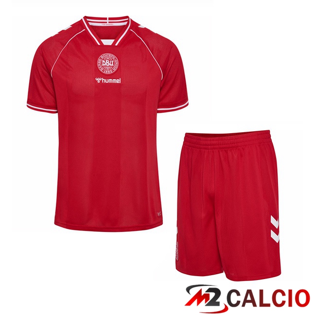 Maglie Calcio Personalizzate,Tute Calcio Squadre,Maglia Nazionale Italiana Calcio | Maglie Calcio Danimarca Bambino Prima Rosso 2026/2027