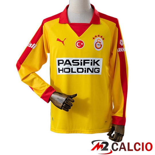 Maglie Calcio Personalizzate,Tute Calcio Squadre,Maglia Nazionale Italiana Calcio | Maglie Calcio Galatasaray Manica Lunga Special Edition Giallo 2026/2027