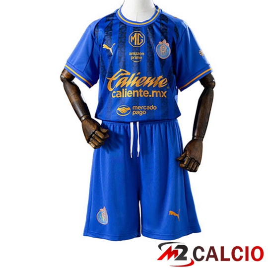 Maglie Calcio Personalizzate,Tute Calcio Squadre,Maglia Nazionale Italiana Calcio | Maglie Calcio CD Guadalajara Bambino Terza 2025/2026