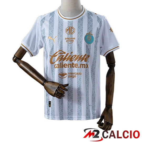 Maglie Calcio Personalizzate,Tute Calcio Squadre,Maglia Nazionale Italiana Calcio | Maglie Calcio CD Guadalajara Special Edition Bianco 2026/2027