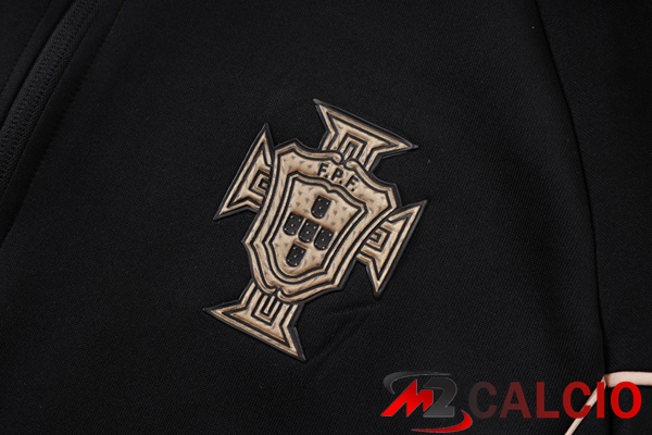 Insieme Tuta Calcio - Giacca Portogallo Nero 2026/2027