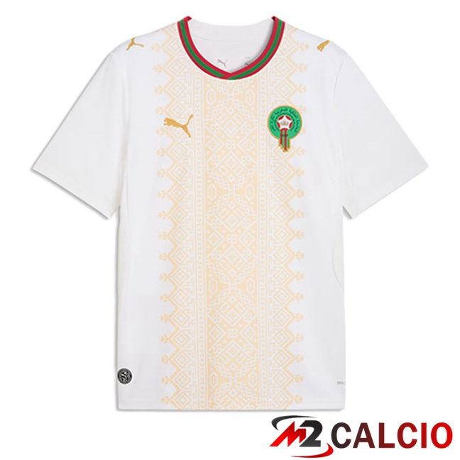 Maglie Calcio Personalizzate,Tute Calcio Squadre,Maglia Nazionale Italiana Calcio | Maglie Calcio Marocco Seconda Bianco 2026/2027