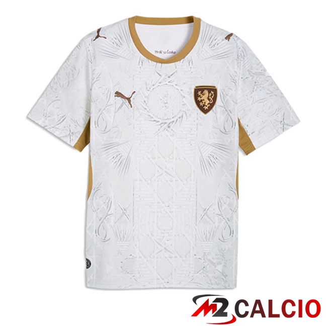 Maglie Calcio Personalizzate,Tute Calcio Squadre,Maglia Nazionale Italiana Calcio | Maglie Calcio Cechia Seconda Bianco 2026/2027