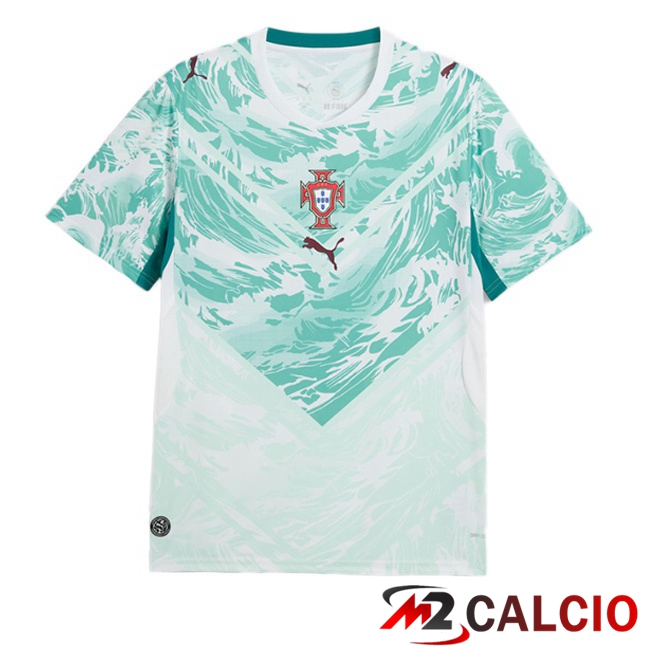 Maglie Calcio Personalizzate,Tute Calcio Squadre,Maglia Nazionale Italiana Calcio | Maglie Calcio Portogallo Seconda Verde Bianco 2026/2027