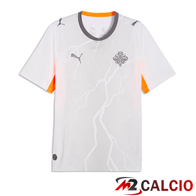 Maglie Calcio Personalizzate,Tute Calcio Squadre,Maglia Nazionale Italiana Calcio | Maglie Calcio Islanda Seconda Bianco 2026/2027