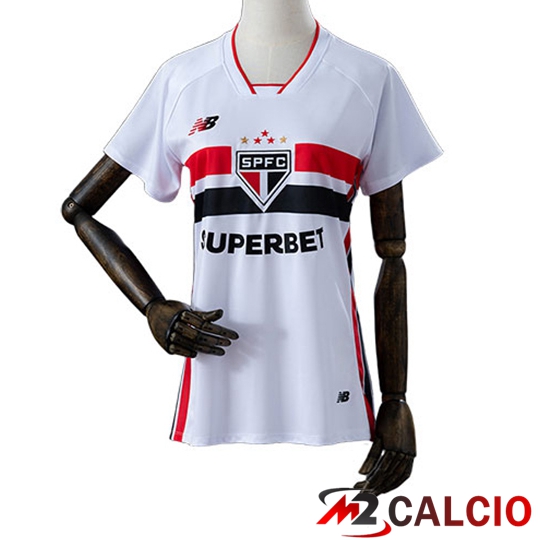 Maglie Calcio Personalizzate,Tute Calcio Squadre,Maglia Nazionale Italiana Calcio | Maglie Calcio Sao Paulo FC Donna Prima 2026/2027