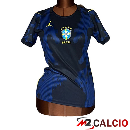 Maglie Calcio Personalizzate,Tute Calcio Squadre,Maglia Nazionale Italiana Calcio | Maglie Calcio Brasile Donna Seconda Coppa Del Mondo 2026