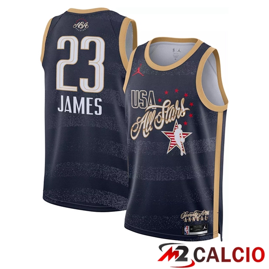 Maglie Calcio Personalizzate,Tute Calcio Squadre,Maglia Nazionale Italiana Calcio | Maglia American All-Star (JAMES #23) Nero/Giallo 2026 2027