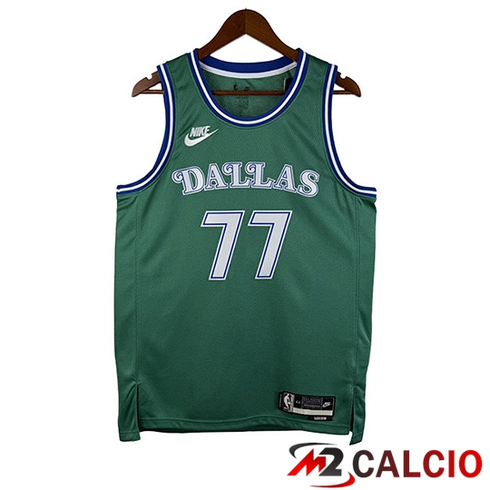 Maglie Calcio Personalizzate,Tute Calcio Squadre,Maglia Nazionale Italiana Calcio | Maglia Dallas Mavericks (DONCIC #77) Verde 2026 2027