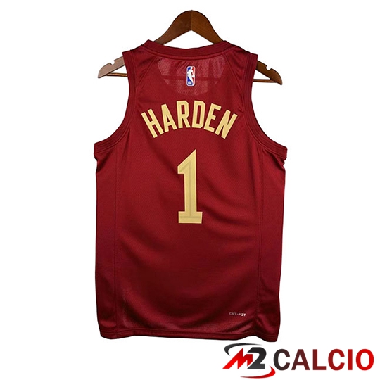 Maglia Cleveland Cavaliers (HARDEN #1) Rosso/Giallo 2026 2027