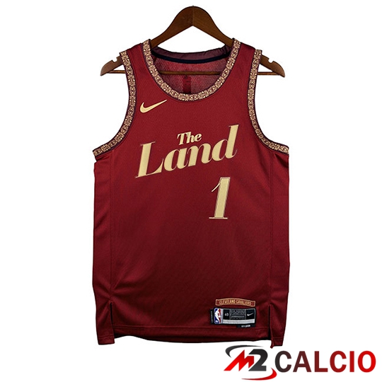 Maglie Calcio Personalizzate,Tute Calcio Squadre,Maglia Nazionale Italiana Calcio | Maglia Cleveland Cavaliers (HARDEN #1) Rosso/Giallo 2026 2027