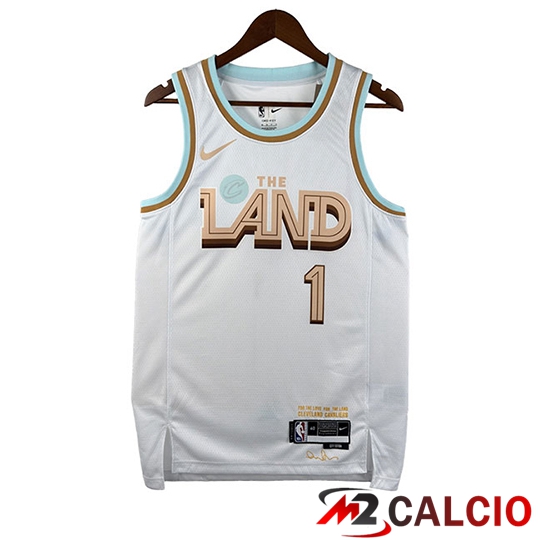 Maglie Calcio Personalizzate,Tute Calcio Squadre,Maglia Nazionale Italiana Calcio | Maglia Cleveland Cavaliers (HARDEN #1) Bianco 2026 2027