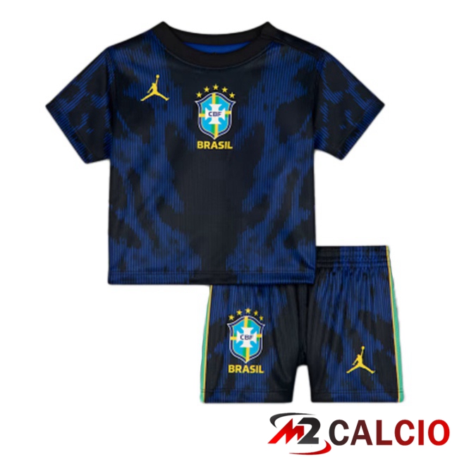 Maglie Calcio Personalizzate,Tute Calcio Squadre,Maglia Nazionale Italiana Calcio | Maglie Calcio Brasile Bambino Seconda Blu Reale 2026/2027