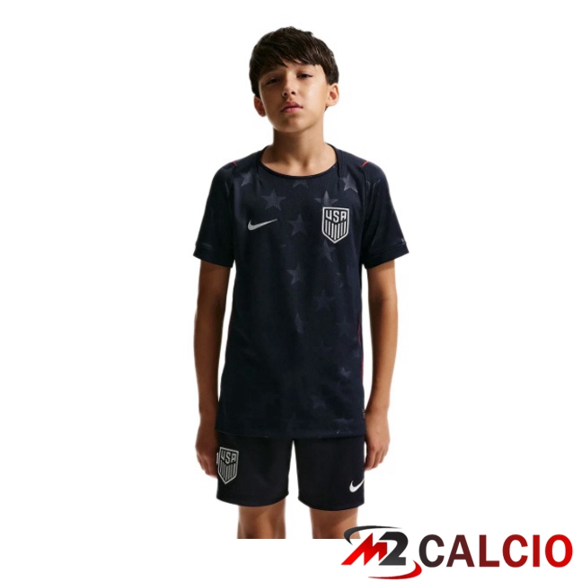 Maglie Calcio Personalizzate,Tute Calcio Squadre,Maglia Nazionale Italiana Calcio | Maglie Calcio USA Bambino Seconda Nero 2026/2027