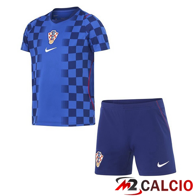 Maglie Calcio Personalizzate,Tute Calcio Squadre,Maglia Nazionale Italiana Calcio | Maglie Calcio Croazia Bambino Seconda Blu 2026/2027