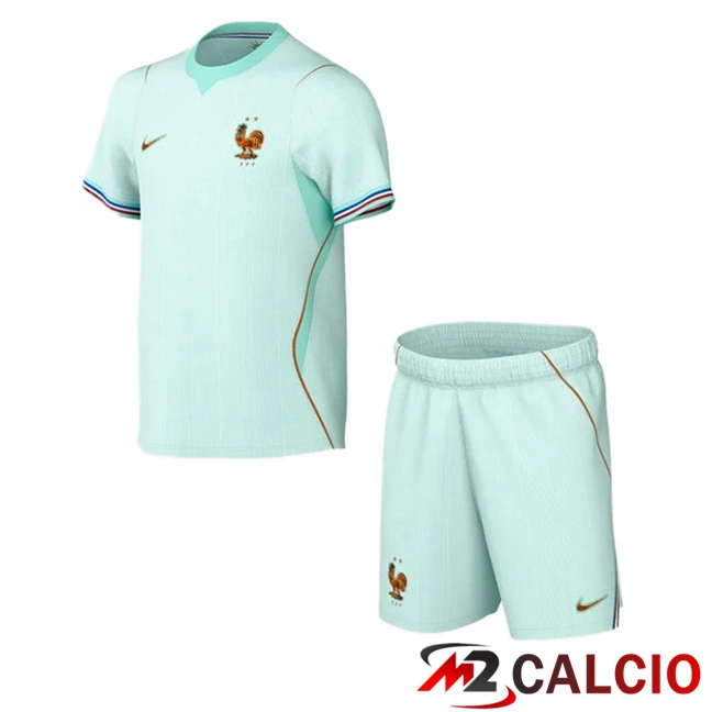 Maglie Calcio Personalizzate,Tute Calcio Squadre,Maglia Nazionale Italiana Calcio | Maglie Calcio Francia Bambino Seconda Verde 2026/2027