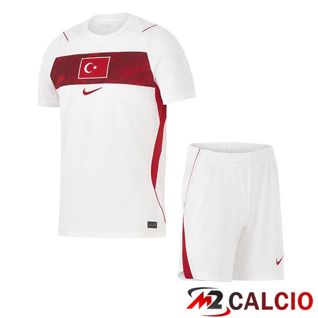 Maglie Calcio Personalizzate,Tute Calcio Squadre,Maglia Nazionale Italiana Calcio | Maglie Calcio Turchia Bambino Seconda Bianco 2026/2027