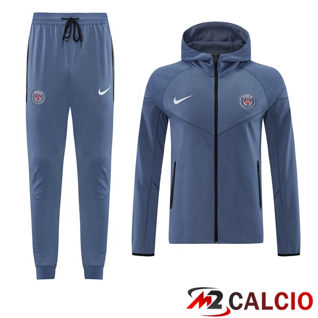 Maglie Calcio Personalizzate,Tute Calcio Squadre,Maglia Nazionale Italiana Calcio | Tuta Calcio - Felpa Con Cappuccio Paris PSG Grigio 2026/2027