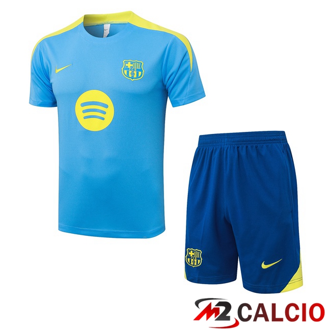 Maglie Calcio Personalizzate,Tute Calcio Squadre,Maglia Nazionale Italiana Calcio | Insieme T Shirt Allenamento FC Barcellona + Pantaloncini Blu 2026/2027