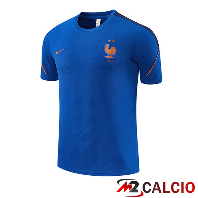 Maglie Calcio Personalizzate,Tute Calcio Squadre,Maglia Nazionale Italiana Calcio | T Shirt Allenamento Francia Blu 2026/2027