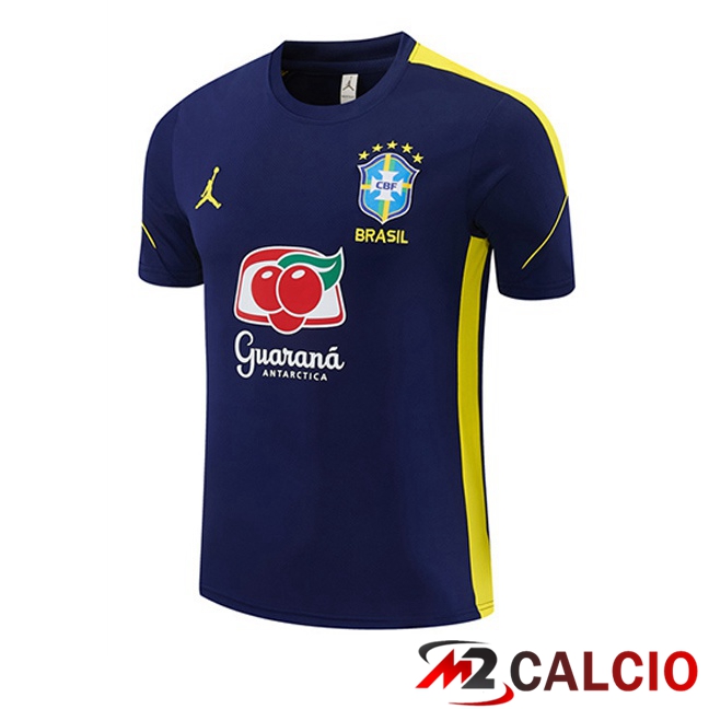 Maglie Calcio Personalizzate,Tute Calcio Squadre,Maglia Nazionale Italiana Calcio | T Shirt Allenamento Brasile Blu Reale 2026/2027