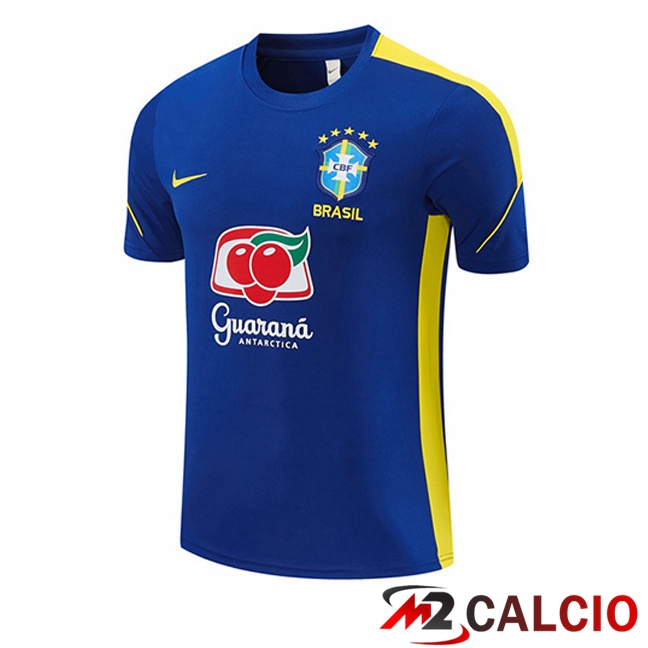 Maglie Calcio Personalizzate,Tute Calcio Squadre,Maglia Nazionale Italiana Calcio | T Shirt Allenamento Brasile Blu 2026/2027