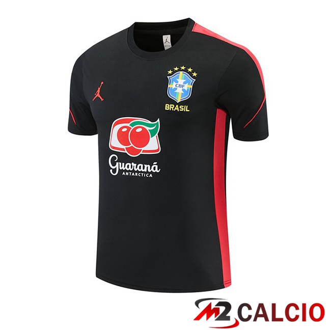 Maglie Calcio Personalizzate,Tute Calcio Squadre,Maglia Nazionale Italiana Calcio | T Shirt Allenamento Brasile Nero 2026/2027