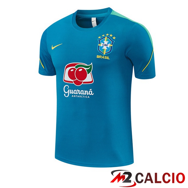 Maglie Calcio Personalizzate,Tute Calcio Squadre,Maglia Nazionale Italiana Calcio | T Shirt Allenamento Brasile Blu 2026/2027