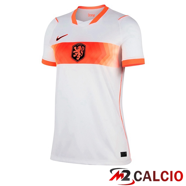 Maglie Calcio Personalizzate,Tute Calcio Squadre,Maglia Nazionale Italiana Calcio | Maglie Calcio Paesi Bassi Donna Seconda Bianco 2026/2027
