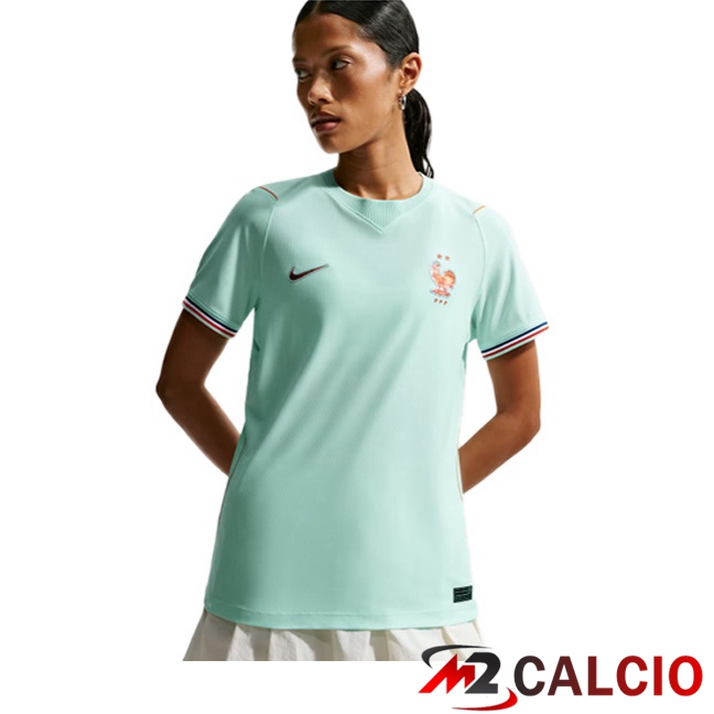 Maglie Calcio Personalizzate,Tute Calcio Squadre,Maglia Nazionale Italiana Calcio | Maglie Calcio Francia Donna Seconda Verde 2026/2027