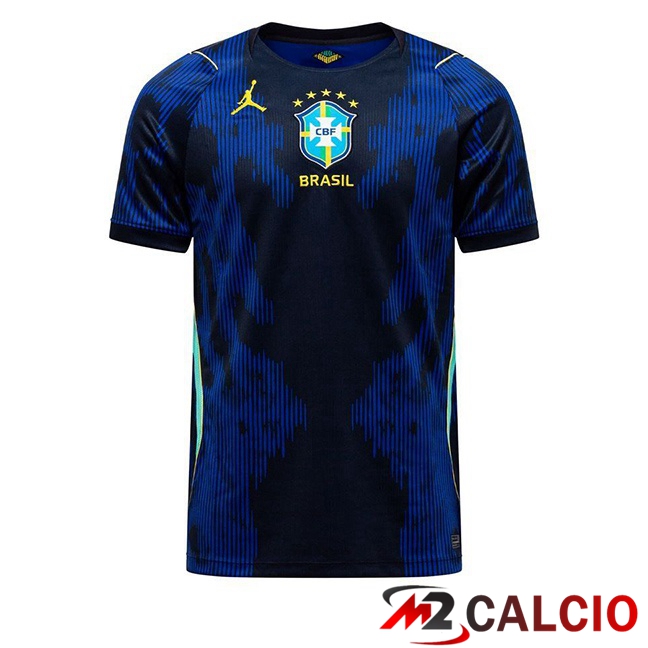 Maglie Calcio Personalizzate,Tute Calcio Squadre,Maglia Nazionale Italiana Calcio | Maglie Calcio Brasile Seconda Blu Reale 2026/2027
