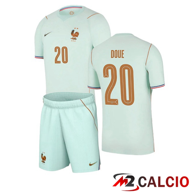 Maglie Calcio Personalizzate,Tute Calcio Squadre,Maglia Nazionale Italiana Calcio | Maglie Calcio Francia (DOUE 20) Bambino Seconda Verde 2026/2027