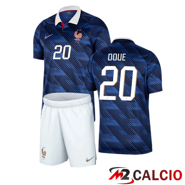 Maglie Calcio Personalizzate,Tute Calcio Squadre,Maglia Nazionale Italiana Calcio | Maglie Calcio Francia (DOUE 20) Bambino Prima Blu Reale 2026/2027