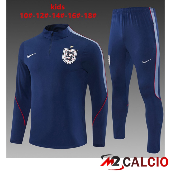 Maglie Calcio Personalizzate,Tute Calcio Squadre,Maglia Nazionale Italiana Calcio | Insieme Tuta Calcio Inghilterra Bambino Blu Reale 2026/2027