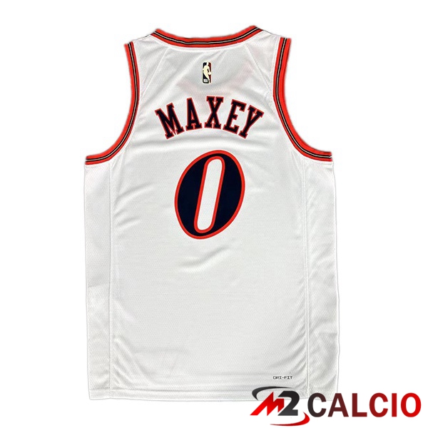 Maglia NBA Philadelphia 76ers (Tyrese Maxey) Bianco 2025/2026