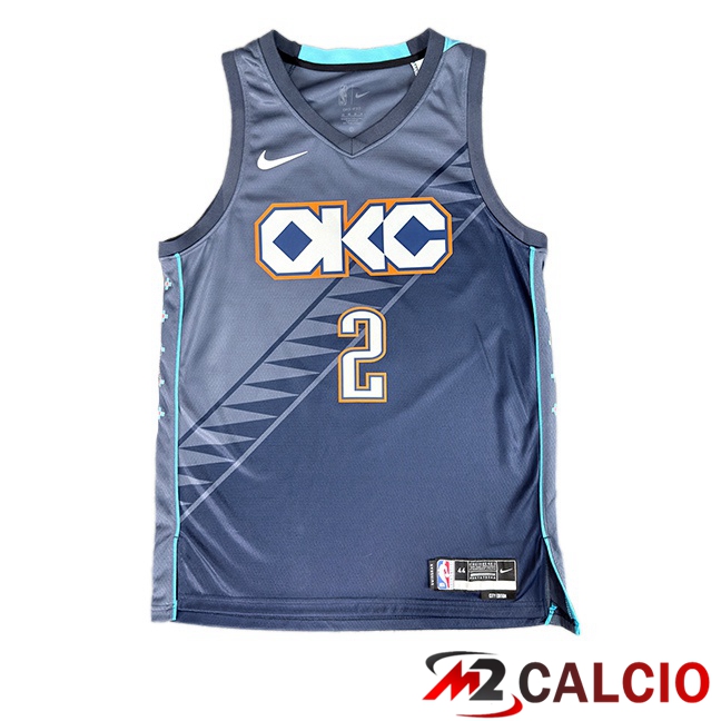 Maglie Calcio Personalizzate,Tute Calcio Squadre,Maglia Nazionale Italiana Calcio | Maglia NBA Oklahoma City Thunder (Gilgeous-Alexander 2) Blu Reale 2025/2026