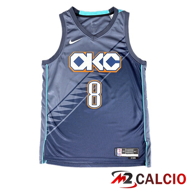 Maglie Calcio Personalizzate,Tute Calcio Squadre,Maglia Nazionale Italiana Calcio | Maglia NBA Oklahoma City Thunder (Jalen Williams 8) Blu Reale 2025/2026