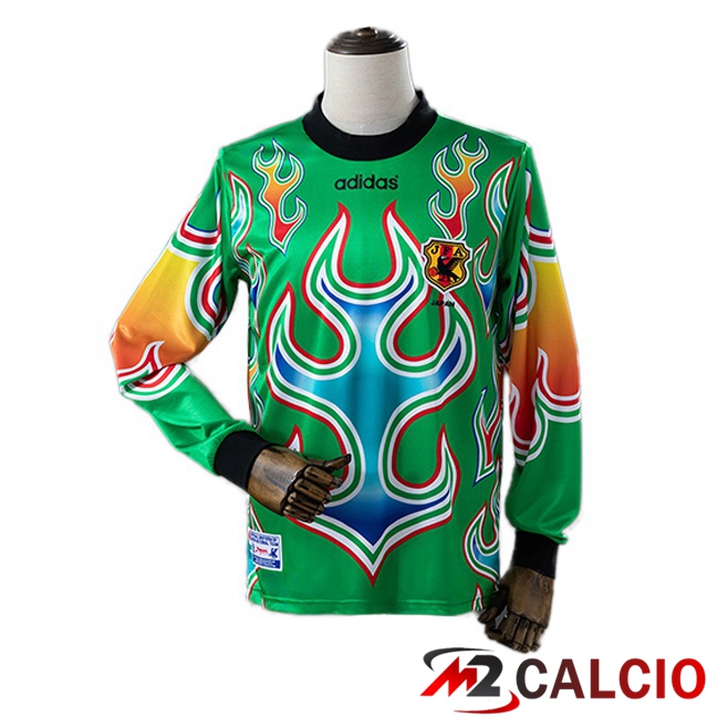 Maglie Calcio Personalizzate,Tute Calcio Squadre,Maglia Nazionale Italiana Calcio | Maglie Calcio Giappone Retro Portiere Manica Lunga Verde 1996