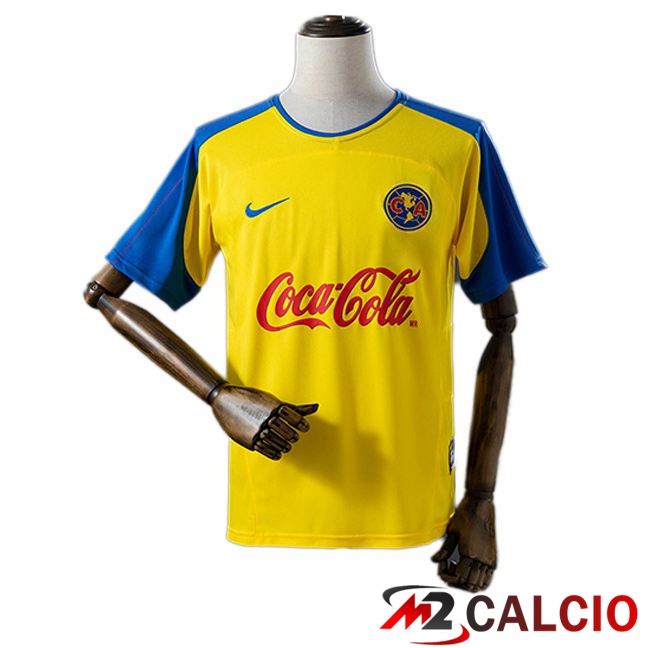 Maglie Calcio Personalizzate,Tute Calcio Squadre,Maglia Nazionale Italiana Calcio | Maglie Calcio Club America Retro Prima Giallo 2003-2004